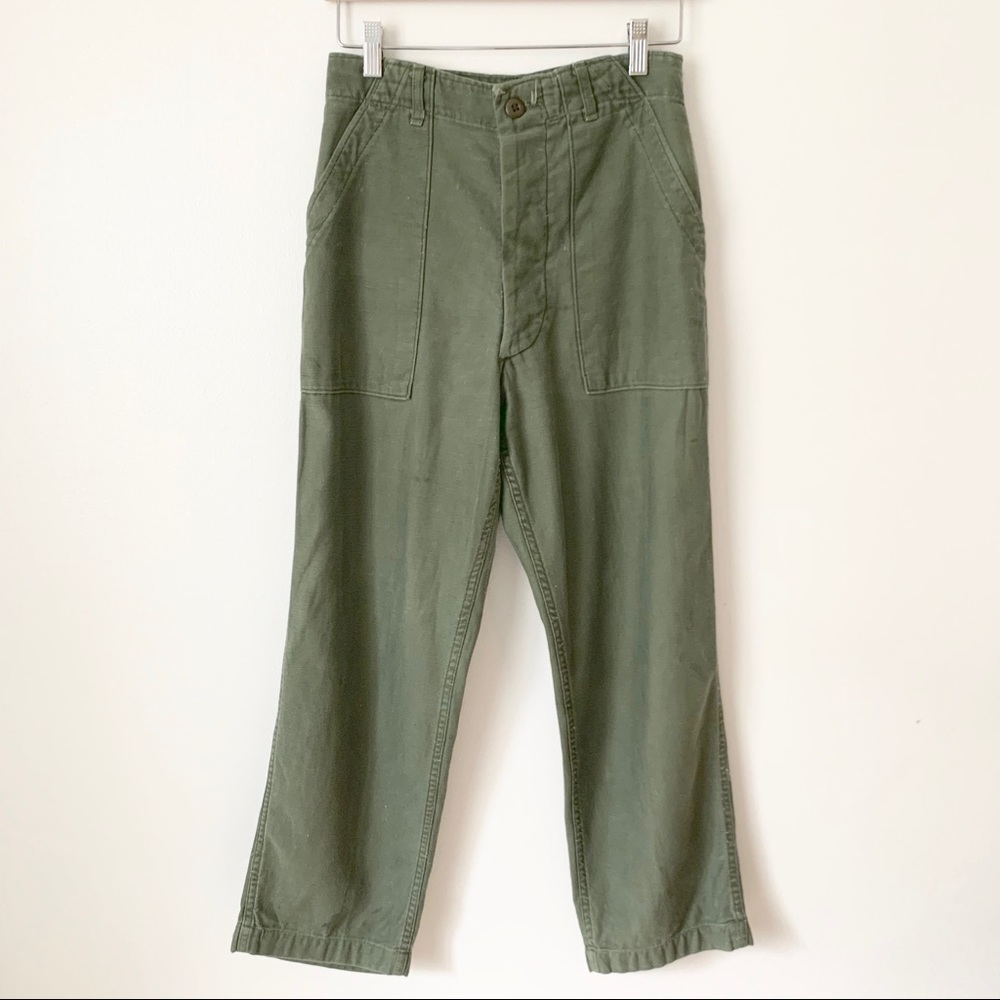 Vintage utility pants in olive